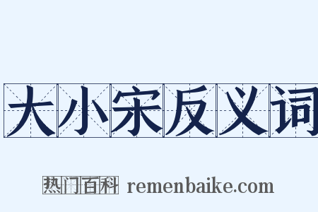 大小宋反义词是什么意思的图片